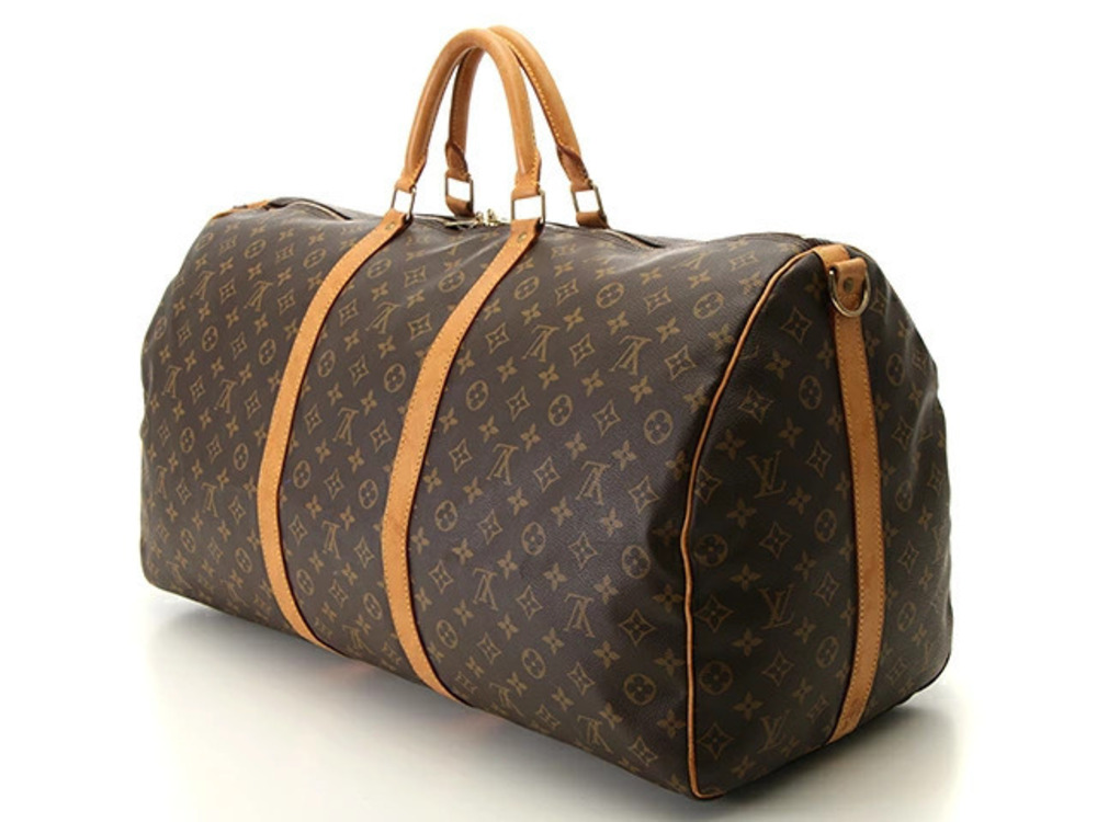 Louis Vuitton Monogram Boston Bag Keepall Bandouliere Brown